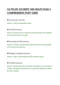 CA PSI LIFE ACCIDENT AND HEALTH EXAM 4&NewLine;COMPREHENSIVE STUDY GUIDE&NewLine;