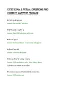 CCTC EXAM 2 ACTUAL QUESTIONS AND&NewLine;CORRECT ANSWERS PACKAGE