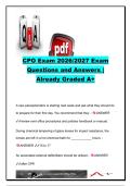 CPO Exam 2026&sol;2027 Questions & Answers &vert; 100&plus; Questions &vert; Optics&comma; Ocular Anatomy&comma; Lensometry&comma; Contact Lenses & Clinical Testing