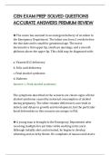 CEN EXAM PREP SOLVED QUESTIONS&NewLine;ACCURATE ANSWERS PREMIUM REVIEW