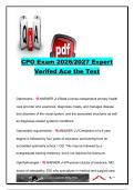CPO Exam 2026&sol;2027 Questions & Answers &vert; 100&plus; Questions &vert; Ocular Anatomy&comma; Optics&comma; Clinical Testing&comma; Contact Lenses&comma; Eye Diseases & Refractive Surgery
