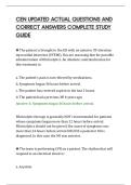 CEN UPDATED ACTUAL QUESTIONS AND&NewLine;CORRECT ANSWERS COMPLETE STUDY&NewLine;GUIDE
