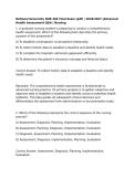 National University NUR 304 Final Exam &lpar;pdf&rpar; &vert; 2026&sol;2027 &vert; Advanced Health Assessment Q&A &vert; Nursing
