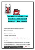 First Aid Exam 2026&sol;2027 Questions & Correct Answers &vert; 10 Questions &vert; CPR&comma; AED&comma; Choking&comma; Fractures&comma; Anaphylaxis & Emergency Care