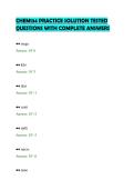 CHEM134 PRACTICE SOLUTION TESTED&NewLine;QUESTIONS WITH COMPLETE ANSWERS
