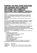 NURSING 106 FINAL EXAM QUESTIONS AND ANSWERS WITH COMPLETE SOLUTIONS 100&percnt; COMPLETE SOLUTIONS 100&percnt; CORRECT RATED A&plus;