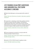 CITI TRAINING EXAM PREP QUESTIONS&NewLine;AND ANSWERS FULL TEST PAPER&NewLine;ACCURACY CHECKED