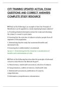 CITI TRAINING UPDATED ACTUAL EXAM&NewLine;QUESTIONS AND CORRECT ANSWERS&NewLine;COMPLETE STUDY RESOURCE