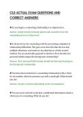 CLS ACTUAL EXAM QUESTIONS AND&NewLine;CORRECT ANSWER