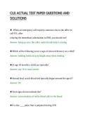 CLS ACTUAL TEST PAPER QUESTIONS AND&NewLine;SOLUTIONS&NewLine;