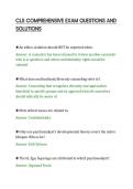 CLS COMPREHENSIVE EXAM QUESTIONS AND&NewLine;SOLUTIONS