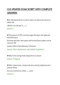 CLS UPDATED EXAM SCRIPT WITH COMPLETE&NewLine;ANSWERS&NewLine;