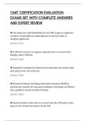 CMIT CERTIFICATION EVALUATION&NewLine;EXAMS SET WITH COMPLETE ANSWERS&NewLine;AND EXPERT REVIEW