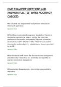 CMIT EXAM PREP QUESTIONS AND&NewLine;ANSWERS FULL TEST PAPER ACCURACY&NewLine;CHECKED&NewLine;