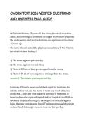 CMSRN TEST 2026 VERIFIED QUESTIONS&NewLine;AND ANSWERS PASS GUIDE&NewLine;