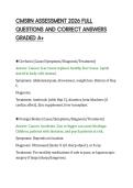 CMSRN ASSESSMENT 2026 FULL&NewLine;QUESTIONS AND CORRECT ANSWERS&NewLine;GRADED A&plus;