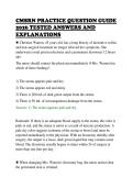 CMSRN PRACTICE QUESTION GUIDE&NewLine;2026 TESTED ANSWERS AND&NewLine;EXPLANATIONS