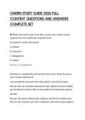CMSRN STUDY GUIDE 2026 FULL&NewLine;CONTENT QUESTIONS AND ANSWERS&NewLine;COMPLETE SET
