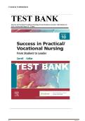 Success in Practical&sol;Vocational Nursing 10th Edition Test Bank&NewLine;&NewLine;