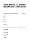 CMST 2064 F ACTUAL EXAM PAPER 2026&NewLine;QUESTIONS WITH SOLUTIONS GRADED A&plus;