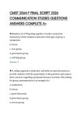 CMST 2064 F FINAL SCRIPT 2026&NewLine;COMMUNICATION STUDIES QUESTIONS&NewLine;ANSWERS COMPLETE 