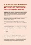 NR 507 Final Exam Review &vert;NR 507 Advanced Pathophysiology Latest Update &lpar;2026&sol;2027&rpar; &vert;With Actual Questions and Correct Verified Answers &vert;Pre-Evaluated A&plus; &vert;Brand New&excl;&excl;