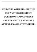 NYSTCE Students with Disabilities &lpar;060&rpar; Exam Study Guide & Questions&NewLine;&NewLine;