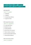 CMTO MCQ EXAM SCRIPT VERIFIED&NewLine;QUESTIONS WITH ACCURATE ANSWERS&NewLine;