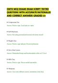 CMTO MCQ EXAMS EXAM SCRIPT TESTED&NewLine;QUESTIONS WITH ACCURATE RATIONALES&NewLine;AND CORRECT ANSWERS GRADED A&plus;&NewLine;