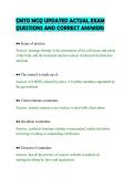 CMTO MCQ UPDATED ACTUAL EXAM&NewLine;QUESTIONS AND CORRECT ANSWERS
