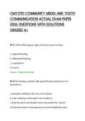 CMY3701 COMMUNITY MEDIA AND YOUTH&NewLine;COMMUNICATION ACTUAL EXAM PAPER&NewLine;2026 QUESTIONS WITH SOLUTIONS&NewLine;GRADED A