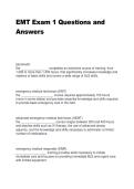 EMT Exam Questions & Answers Study Guide &vert; Emergency Medical Technician Certification Review 2026&sol;2027