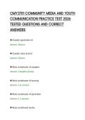 CMY3701 COMMUNITY MEDIA AND YOUTH&NewLine;COMMUNICATION PRACTICE TEST 2026&NewLine;TESTED QUESTIONS AND CORRECT&NewLine;ANSWERS
