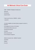 Air Methods Critical Care Exam Questions & Answers &vert; Flight and Critical Care Transport Study Guide 2026&sol;2027
