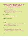 ANCC FNP Certification Exam Questions & Answers &vert; Family Nurse Practitioner Study Guide 2026&sol;2027