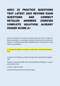 ANCC Certification Exam Questions & Answers &vert; American Nurses Credentialing Center Study Guide 2026&sol;2027