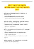 HSCI 130 FINAL EXAM &NewLine;QUESTIONS AND ANSWERS 2026 - 2027 