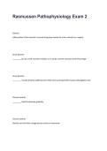 Rasmussen Pathophysiology Exam 2 Questions & Answers &vert; Pathophysiology Nursing Study Guide 2026&sol;2027