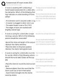 ATI Fundamentals Exam Review 2024 Questions & Answers &vert; Nursing Fundamentals Study Guide 2026&sol;2027