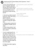 ATI Fundamentals Content Mastery Series Questions &ndash; Exam 1 &vert; Questions & Answers Study Guide 2026&sol;2027