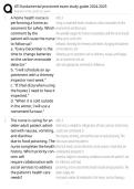 ATI Fundamentals Proctored Exam Study Guide 2024&ndash;2025 Questions & Answers &vert; Nursing Fundamentals Review 2026&sol;2027