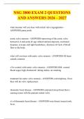 NSG 3800 EXAM 2 QUESTIONS &NewLine;AND ANSWERS 2026 - 2027