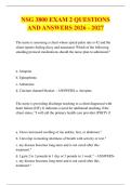 NSG 3800 EXAM 2 QUESTIONS &NewLine;AND ANSWERS 2026 - 2027