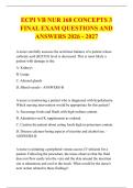ECPI VB NUR 168 CONCEPTS 3 &NewLine;FINAL EXAM QUESTIONS AND &NewLine;ANSWERS 2026 - 2027 