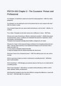 PSYCH 435 Chapter 2 &ndash; The Counselor as a Person and Professional &vert; Counseling Study Guide