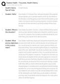 Shadow Health Tina Jones Health History &vert; Nursing Health Assessment Study Guide