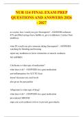 NUR 114 FINAL EXAM PREP &NewLine;QUESTIONS AND ANSWERS 2026 - 2027