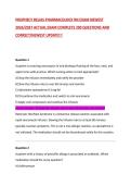 PROPHECY RELIAS PHARMACOLOGY RN EXAM NEWEST 2026&sol;2027 ACTUAL EXAM COMPLETE 200 QUESTIONS AND CORRECT&sol;NEWEST UPDATE&excl;&excl;&excl;