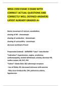 NRSG 2350 EXAM 3 EXAM WITH &NewLine;CORRECT ACTUAL QUESTIONS AND &NewLine;CORRECTLY WELL DEFINED ANSWERS &NewLine;LATEST ALREADY GRADED A&plus; 