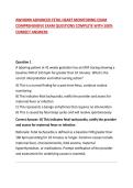 AWHONN ADVANCED FETAL HEART MONITORING EXAM COMPREHENSIVE EXAM QUESTIONS COMPLETE WITH 100&percnt; CORRECT ANSWERS